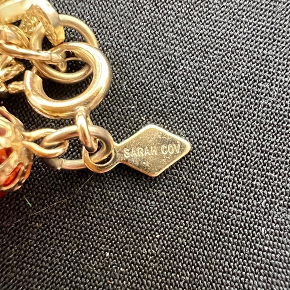 Vintage Sarah Coventry signed fashion statement necklace from the 1980s amber. - Picture 2 of 2